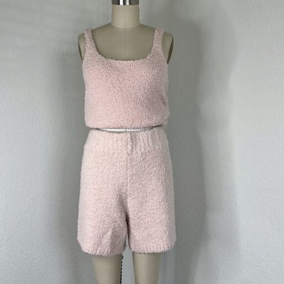 SKIMS Fuzzy Fits Cozy Knit Shorts Tank Set Sold Out - Picture 3 of 8
